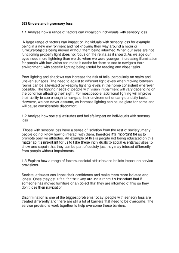 Sensory loss essay 08 picture