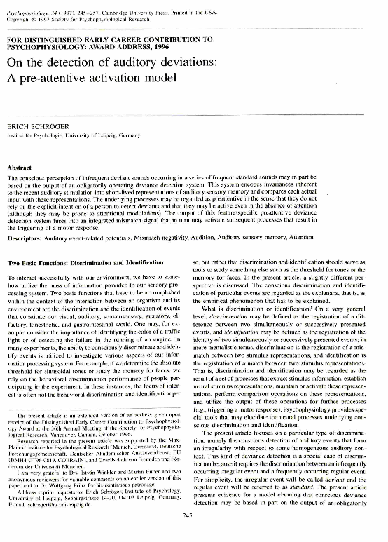 (PDF) On the detection of auditory deviations: A pre-attentive ...