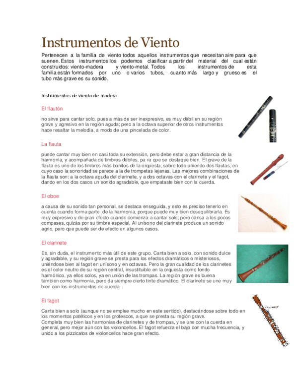 Doc Instrumentos De Viento Moises Gonzalez Academiaedu