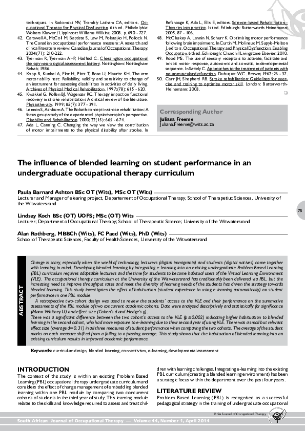(PDF) The influence of blended learning on student performance in an ...