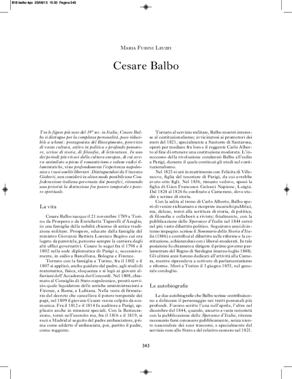 (PDF) Cesare Balbo