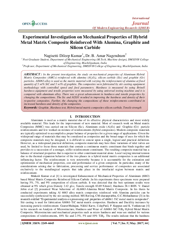 (PDF) Experimental Investigation on Mechanical Properties of Hybrid ...