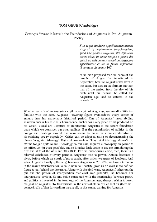 University Of St Andrews Classics Academia Edu