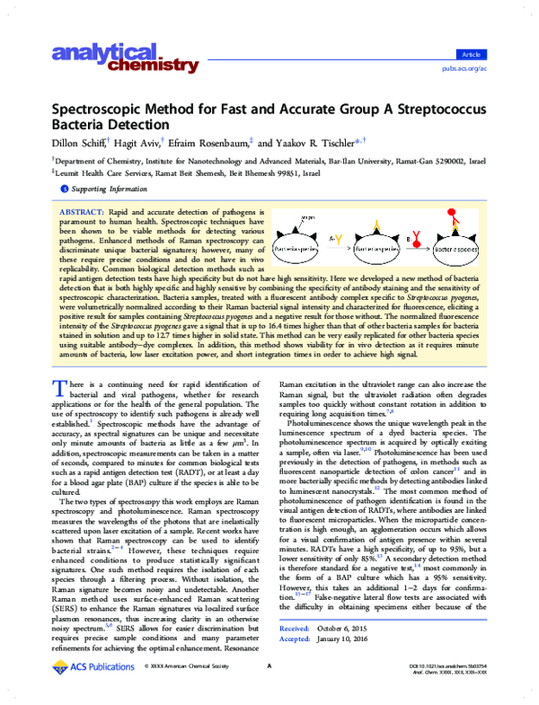 (PDF) Spectroscopic Method for Fast and Accurate Group A Streptococcus ...