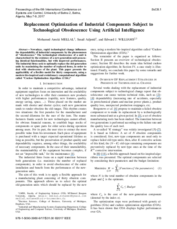 (PDF) Obsolescence optimization of electronic and mechatronic ...