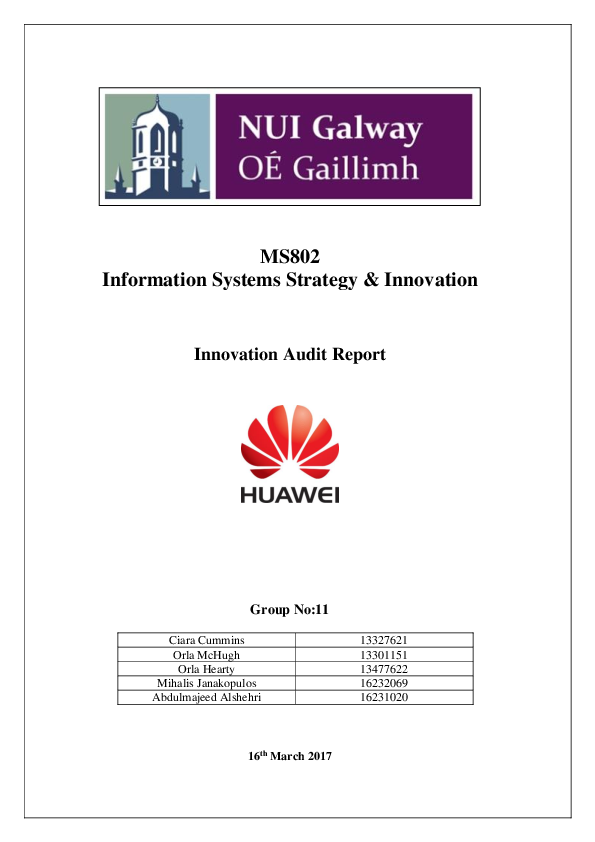 (PDF) Huawei Innovation Audit Report