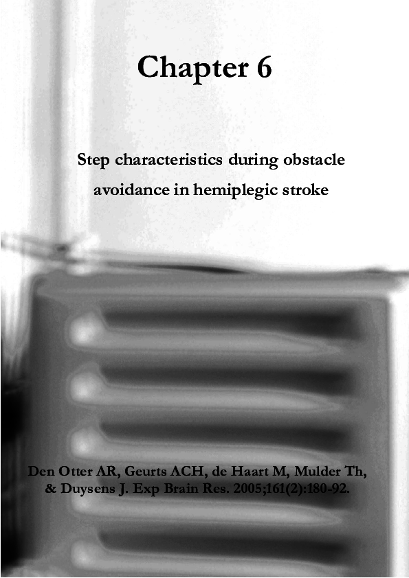 (PDF) Step characteristics during obstacle avoidance in hemiplegic stroke