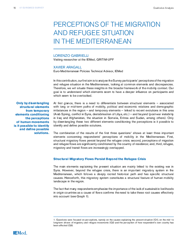 (PDF) Perceptions of the Migration and Refugee Situation in the ...