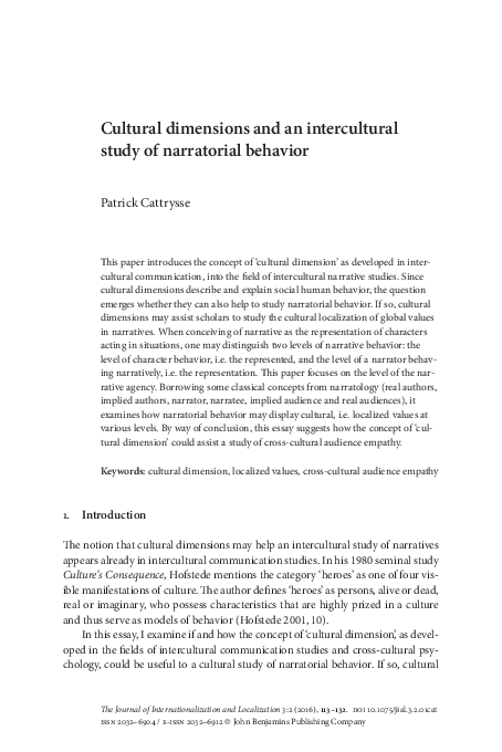 (PDF) 2016, Cultural dimensions and an intercultural study of ...