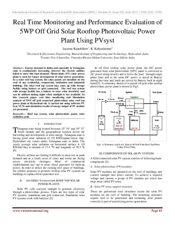 (PDF) Real Time Monitoring and Performance Evaluation of 5WP Off Grid ...