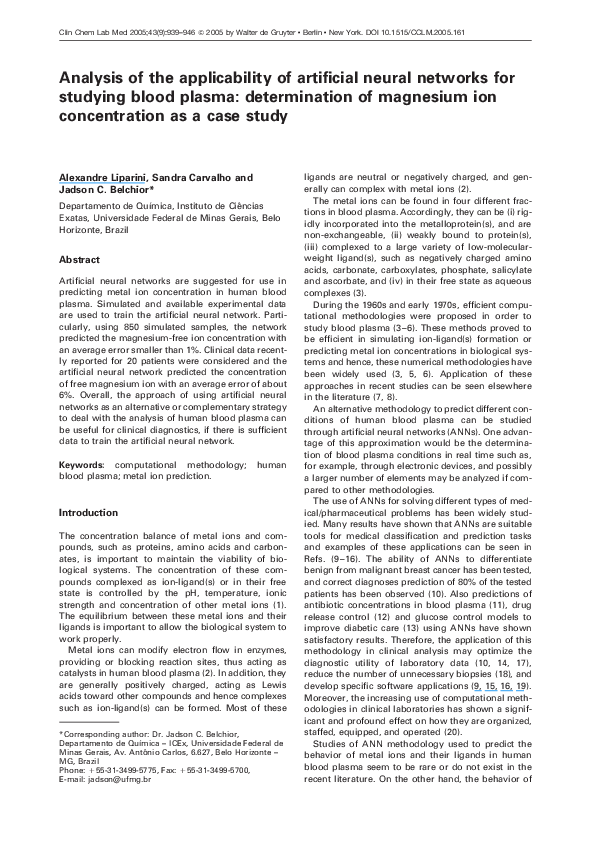 (PDF) Analysis of the applicability of artificial neural networks for ...