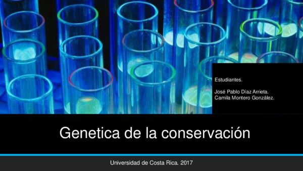 (PDF) Genética de la conservación.