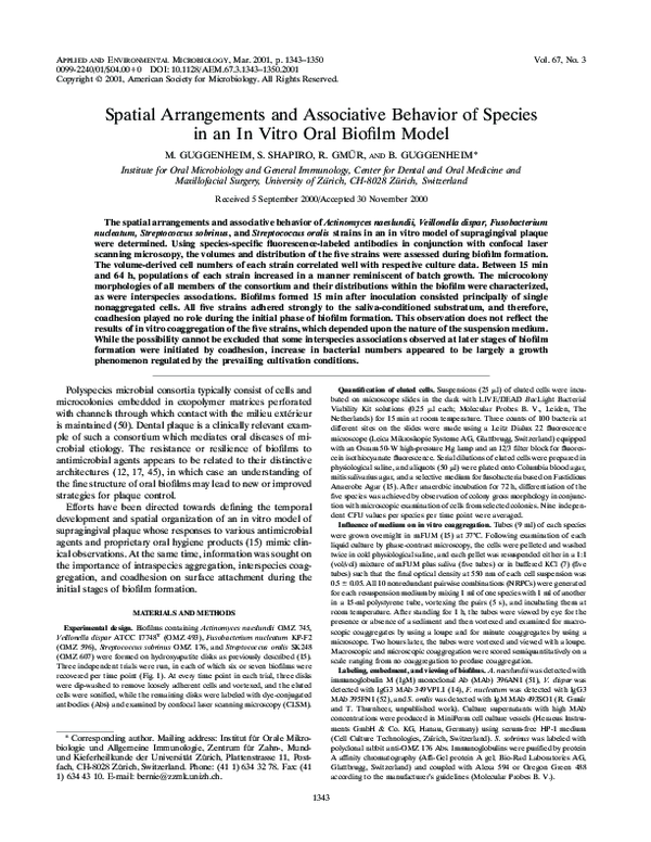 (PDF) Spatial arrangements and associative behavior of species in an in ...