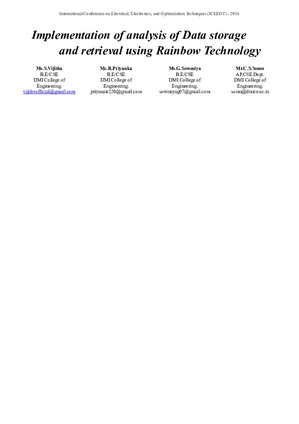 (DOC) plementation of analysis of Data storage and retrieval using ...