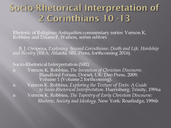 (PDF) Sociorhetorical Interpretation: The Rhetography, Tapestry of ...