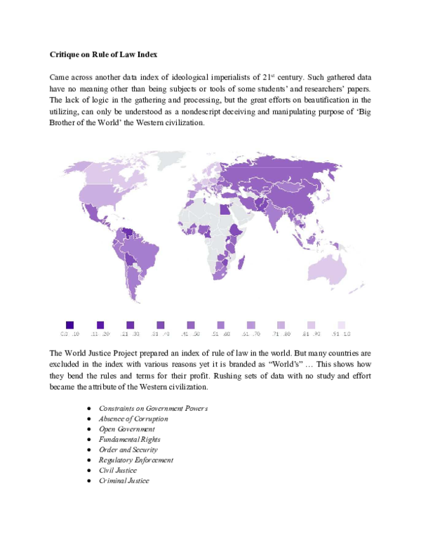 (PDF) Critique on Rule of Law Index Mehmet YILDIZ Academia.edu