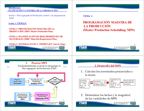 (PDF) PROGRAMACIÓN MAESTRA DE LA PRODUCCIÓN (Master Production