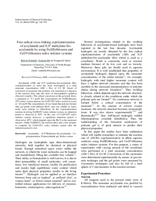 (PDF) Freeradical crosslinking copolymerization of methyl