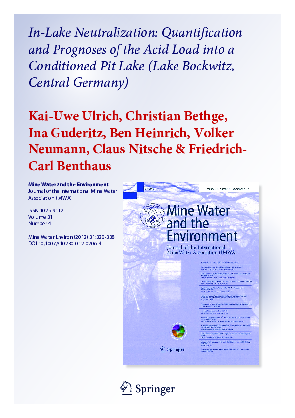 (PDF) In-Lake Neutralization: Quantification and Prognoses of the Acid ...
