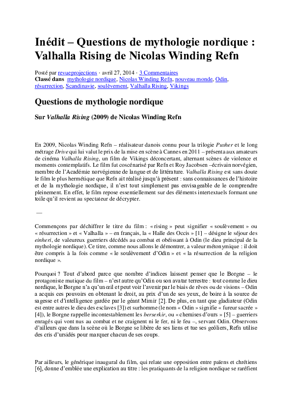 Nicolas Winding Refn Research Papers Academia Edu
