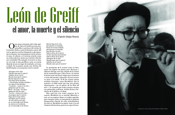 (PDF) León de Greiff el amor, la muerte y el silencio