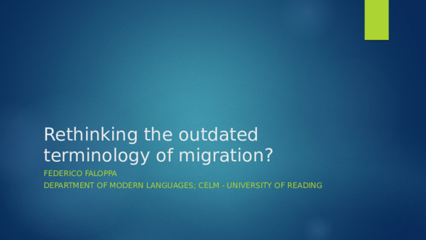 (PPT) Rethinking the outdated terminology of migration - Lausanne 5 May ...