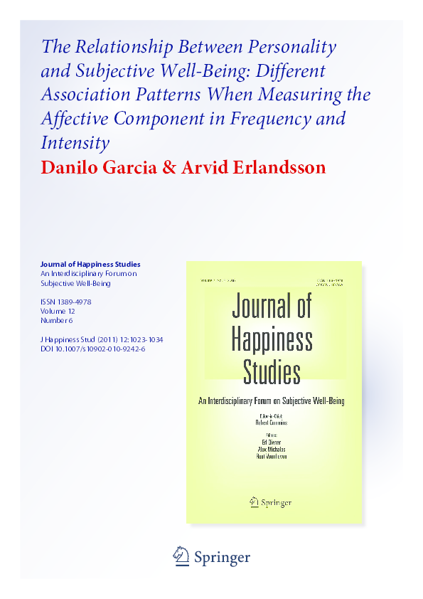 (PDF) The Relationship Between Personality and Subjective Well-Being ...