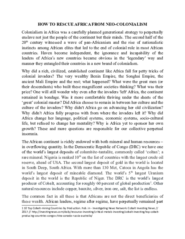 Kwame nkrumah neo colonialism image