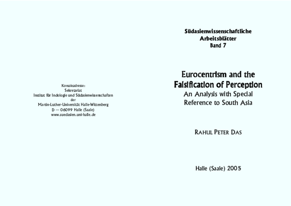 (PDF) Eurocentrism and the Falsification of Perception. An Analysis ...