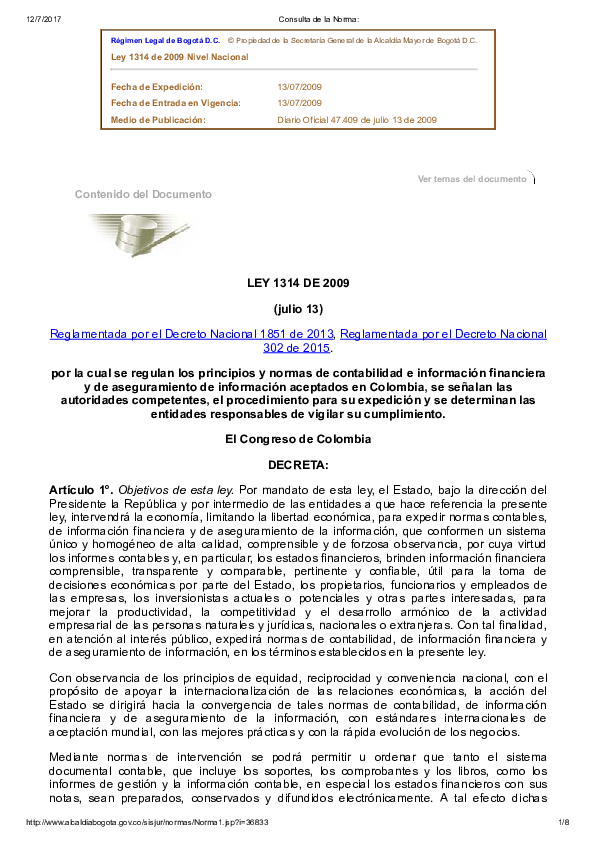 (PDF) ley 1314 de 2009