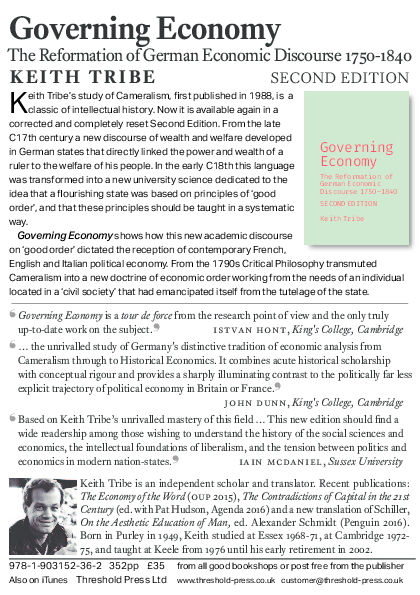 (PDF) Governing Economy KEITH TRIBE