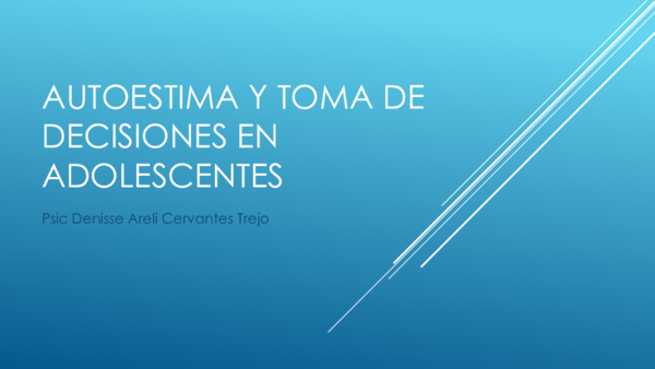 (PPT) Autoestima y toma de decisiones en adolescentes