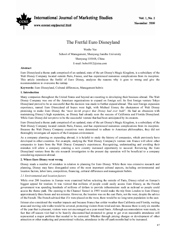 Disneyland paris case study pdf picture