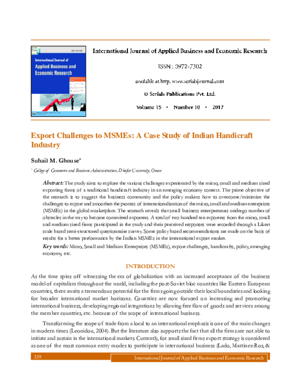 Handicraft case study picture