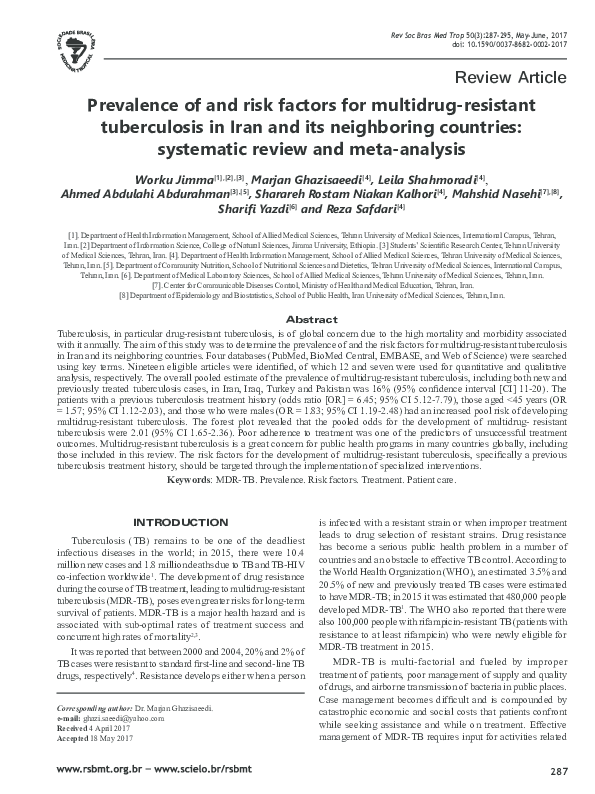 (PDF) Prevalence of and risk factors for multidrugresistant