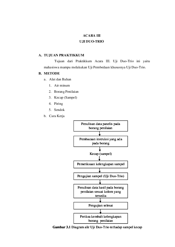 (DOC) ACARA III UJI DUO-TRIO