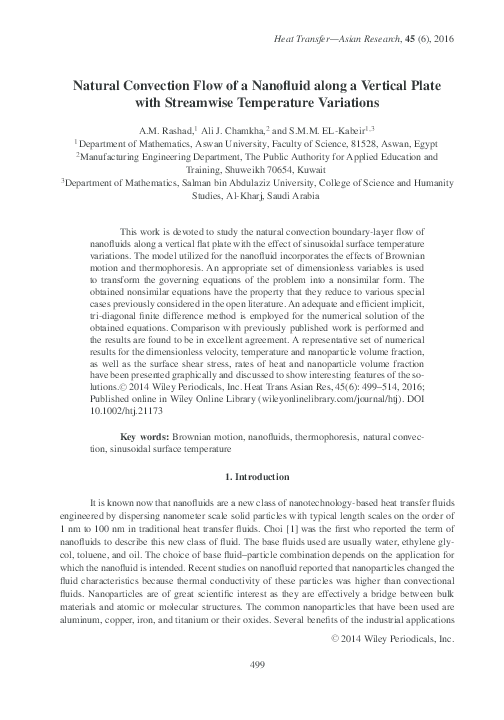 (PDF) Natural Convection Flow of a Nanofluid along a Vertical Plate ...