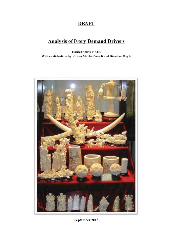 (PDF) Analysis of Ivory Demand Drivers