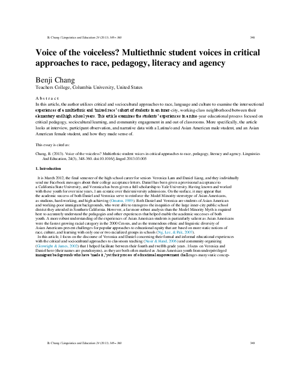 Power of voice essay picture