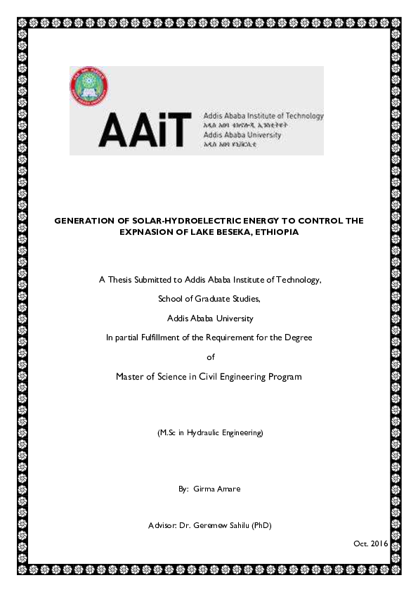 Addis ababa university electronics thesis and dissertation