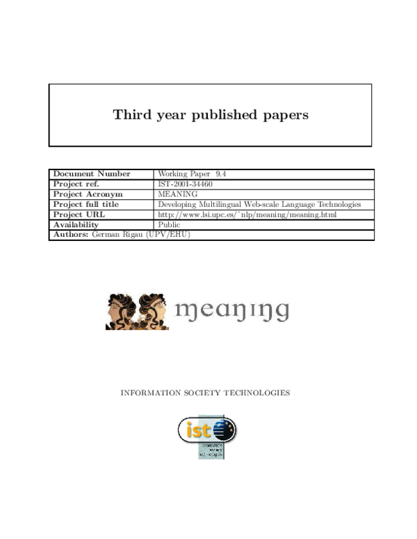 (PDF) Third year published papers