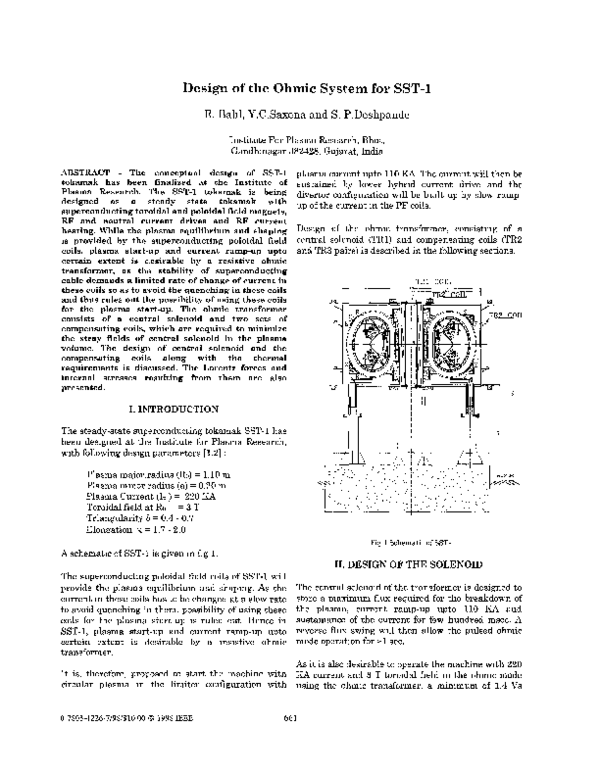 (PDF) Design of the ohmic system for SST1