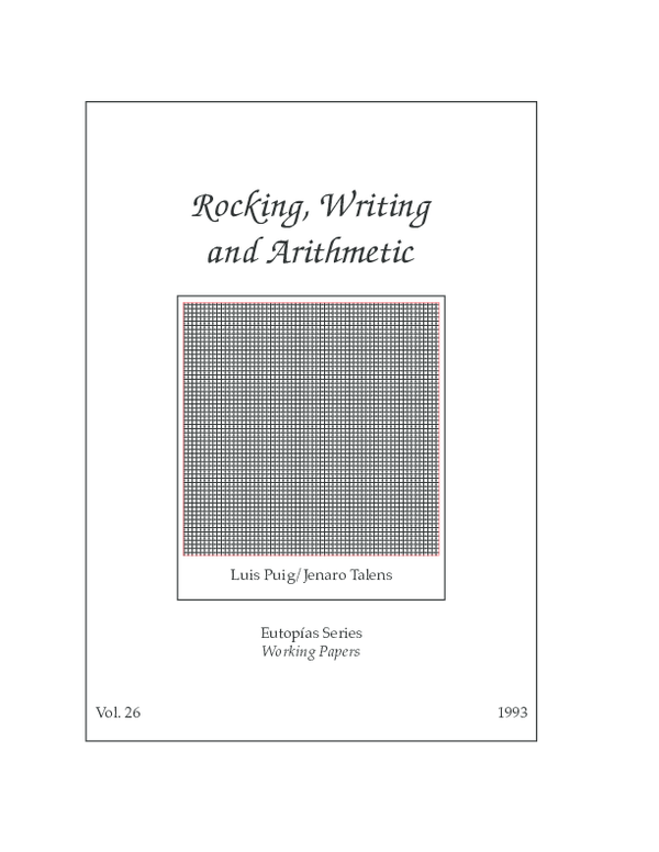 (PDF) Rocking, Writing and Arithmetic 1 Rocking, Writing and Arithmetic