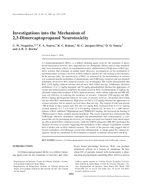 (PDF) Investigations into the Mechanism of 2,3-Dimercaptopropanol ...