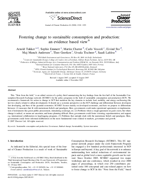 (PDF) 2008_JournalofCleanerProduction_Tukker.pdf Saadi Lahlou