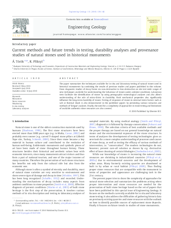 (PDF) Current methods and future trends in testing, durability analyses ...
