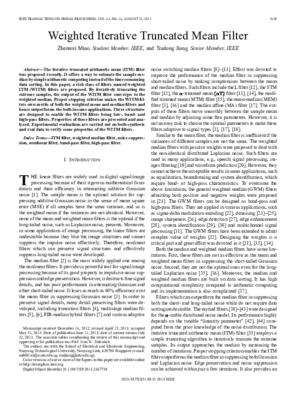  pdf weighted iterative truncated mean filter xudong jiang