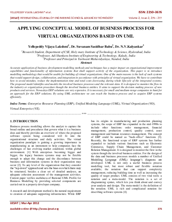 (PDF) APPLYING CONCEPTUAL MODEL OF BUSINESS PROCESS FOR VIRTUAL ...
