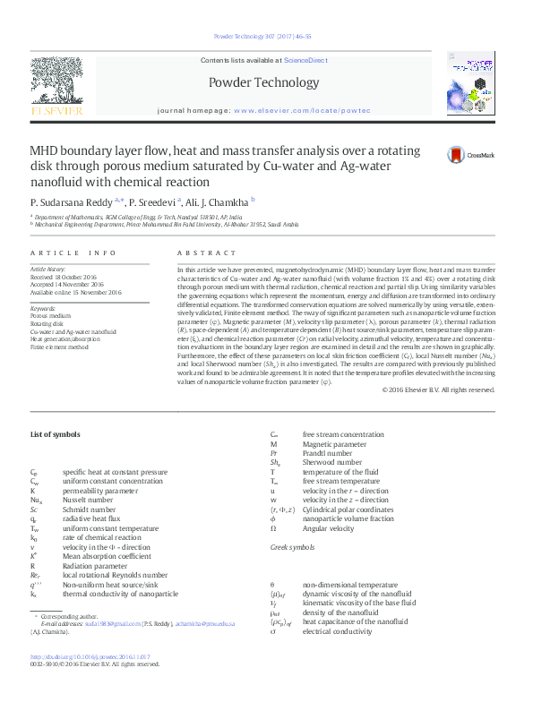 (PDF) MHD Boundary Layer Flow, Heat and Mass Transfer Analysis over a ...