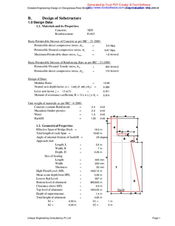 (PDF) Detailed Engineering Design of Chargahawa River Bridge Design Calculation VOLUMNIII B